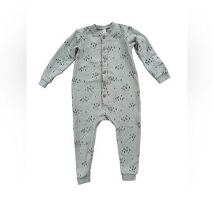 Q by Quincy Mae Size 2-3 Years Tiny Trees Neutral Jumpsuit Coverall Romper